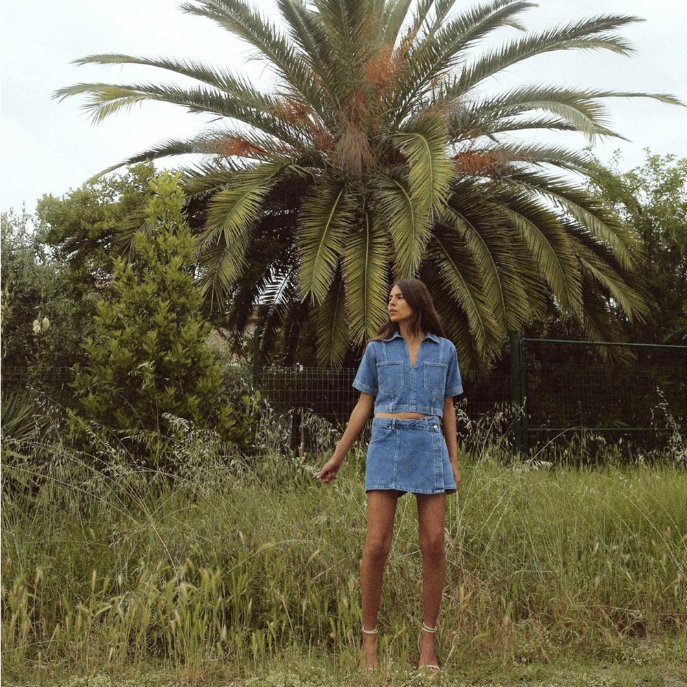 ZARA Z1975 WRAP DENIM SKORT
